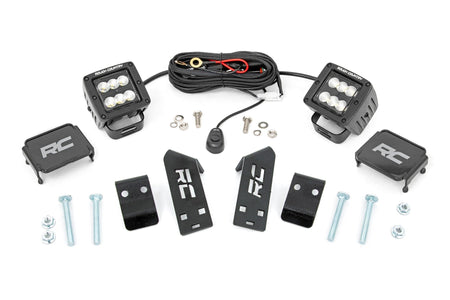 LED Light Kit | "A" Pillar Mount | 2" Black Pair | Spot | Polaris RZR PRO XP  | 93077