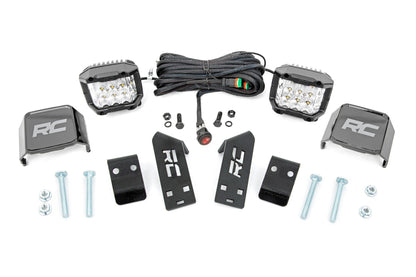 LED Light Kit | "A" Pillar Mount | 2" Chrome Pair | Wide Angle | Polaris RZR PRO XP  | 93078