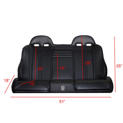 RZR 4 PRO (Turbo R, Pro R, Pro) Rear Bench Seat W Harnesses (2020-2024)