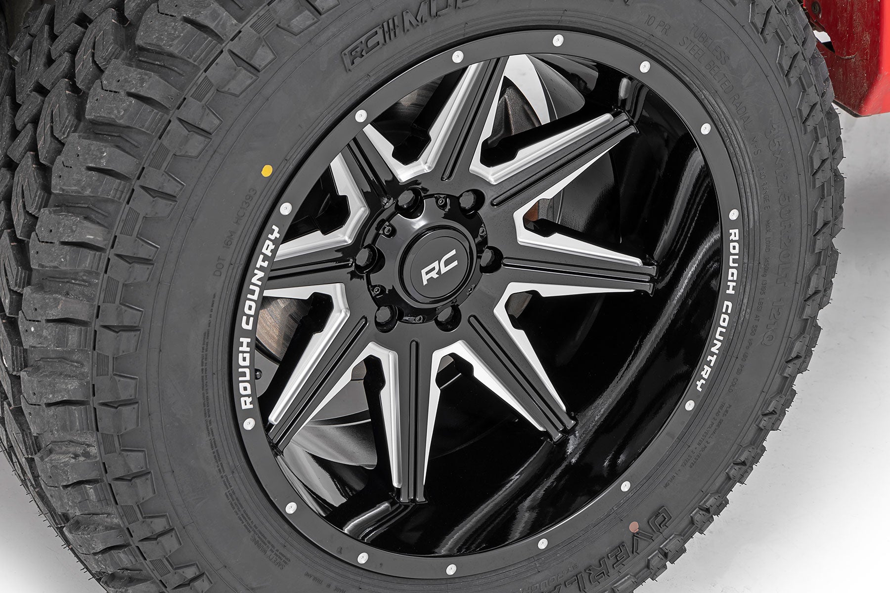 Rough Country 91M Series Wheel | One-Piece | Gloss Black | 20x12 | 8x6.5 | -44mm | 91201210M