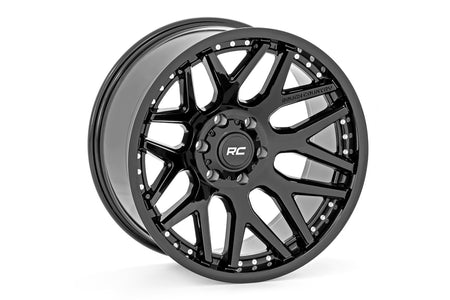 Rough Country 95 Series Wheel | One-Piece | Gloss Black | 20x10 | 5x5 | -19mm | 95201018