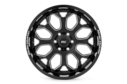 Rough Country 96 Series Wheel | One-Piece | Gloss Black | 20x9 | 6x5.5 | -12mm | 96200912