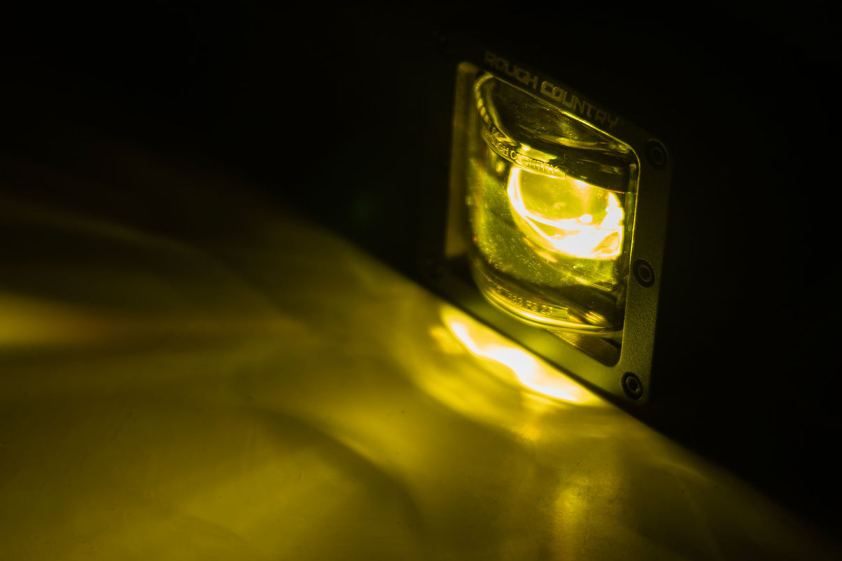 2 Inch Black Series LED Light Pods | SAE Fog | Yellow | 70907A