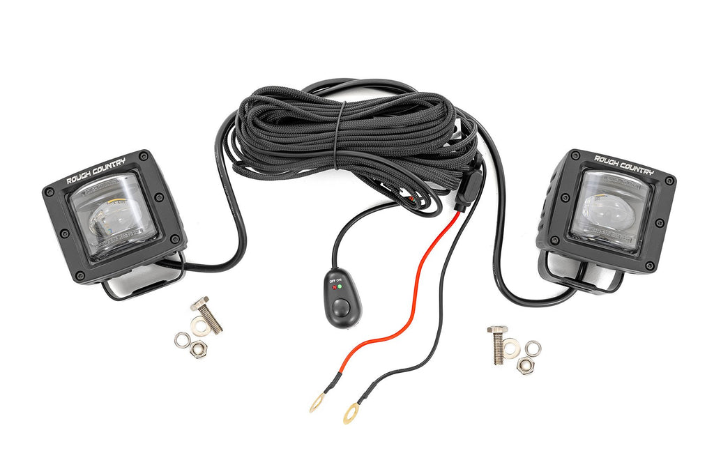 2 Inch Black Series LED Light Pods | SAE Fog | Yellow | 70907A