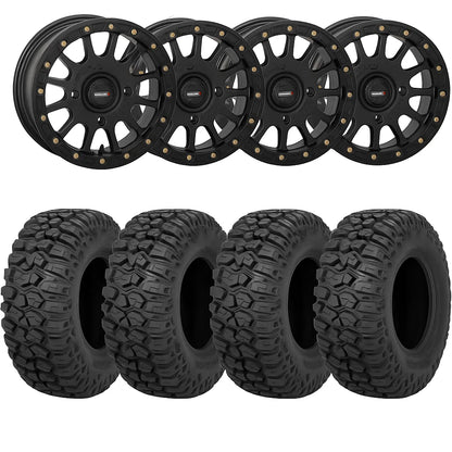 System 3 SB5 Beadlock Matte Black 4/156 5+2 mounted On Sedona Trail Saws