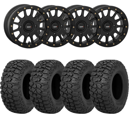 System 3 SB5 Beadlock Matte Black 4/156 5+2 mounted On Sedona Trail Saws