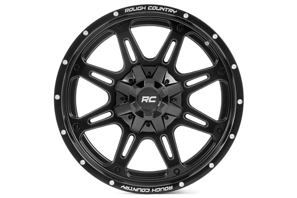 Rough Country 94 Series Wheel | One-Piece | Matte Black | 20x10 | 8x170 | -18mm | 94201011