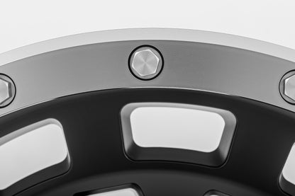 Rough Country 87 Series Wheel | Simulated Beadlock | Black/Machined | 17x8.5 | 6x5.5 | +0mm | 87170912B