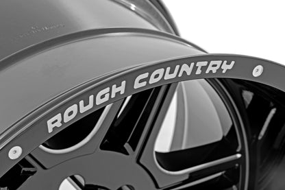 Rough Country 92 Series Wheel | Machined One-Piece | Gloss Black | 20x12 | 6x5.5 | -44mm | 92201212