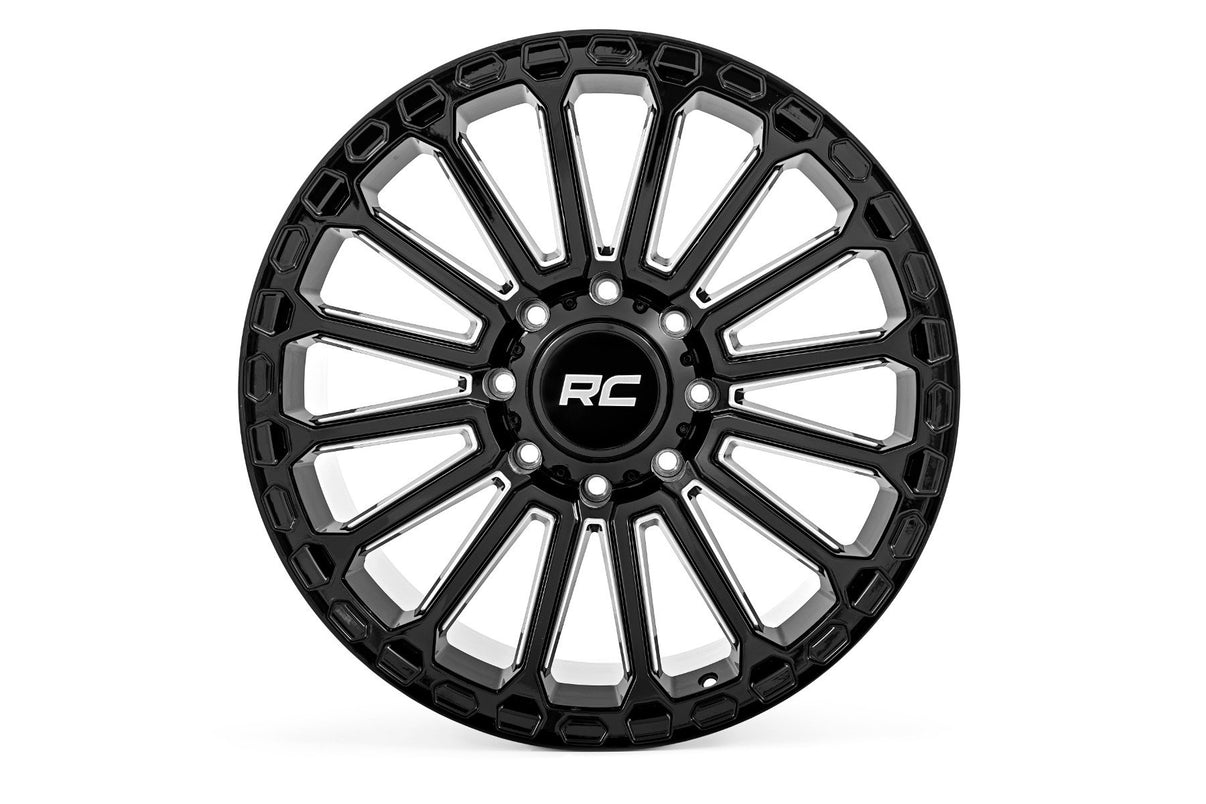 Rough Country 97 Series Wheel | One-Piece | Gloss Black | 17x9 | 6x5.5 | -12mm | 97170912