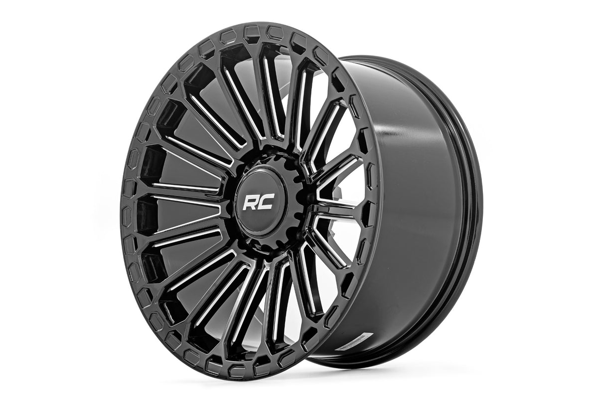 Rough Country 97 Series Wheel | One-Piece | Gloss Black | 22x10 | 6x5.5 | -25mm | 97221012