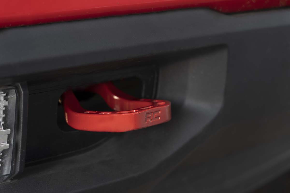 Tow Hooks | Forged | Red | Chevy Silverado 1500 2WD/4WD (2019-2025 & Classic) | RS132