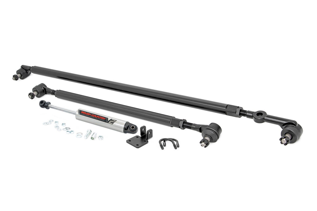 Rough Country | HD Steering Kit | V2 Stabilizer Combo | Jeep Cherokee XJ/Comanche MJ/Wrangler TJ | 10613V2
