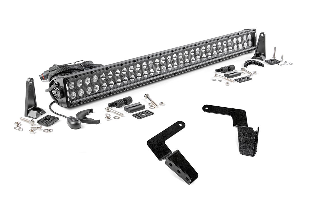 LED Light Kit | Bumper Mount | 30" Black Dual Row | Toyota FJ Cruiser (07-14) | 70652