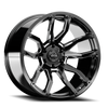 Rough Country | Torque Impact | Gloss Black w/Milled Accents | 20x9 | 6x5.5 | -12mm | TW403C-20908333-12