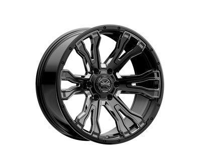 Torque Prime | Gloss Black w/Milled Accent | 20x9 | 6x5.5 | -12mm | TW407C-20908413-12