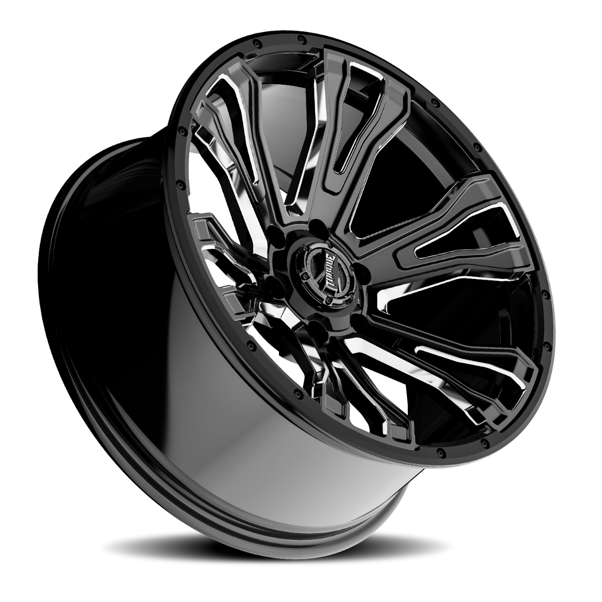 Torque Prime | Gloss Black w/Milled Accent | 20x9 | 6x5.5 | -12mm | TW407C-20908413-12