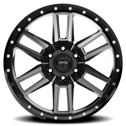Torque Pritchett | Anthracite w/Black Lip | 17x9 | 6x5.5 | 0mm | TW411C-1790761200