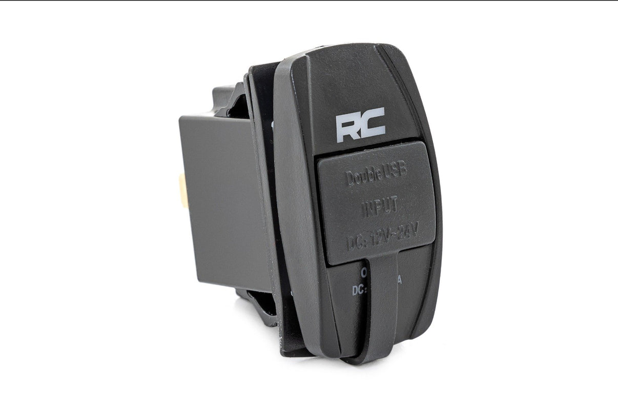 USB Switch Insert | 2x1 with Logo | Blue Back Light | 709USB