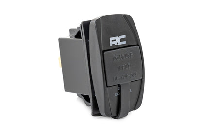 USB Switch Insert | 2x1 with Logo | Blue Back Light | 709USB