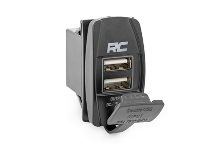 USB Switch Insert | 2x1 with Logo | Blue Back Light | 709USB