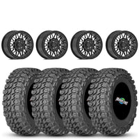 Valor V08 Beadlock 15x7 Dark Tint 5+2 4/137 & 4/156 on Gladiator X Comp 10 Ply 32x10-15