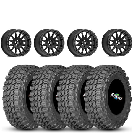 Valor V09 Beadlock 15x7 Satin Black 5+2 4/137 on Gladiator X Comp 10 Ply 32x10-15