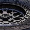 Valor V07 Satin Black w/ Orange Rings Beadlock  + Maxxis Roxxzilla Tires (Mounted Kit) – 15x7 | 4/156 Bolt Pattern | Rock-Ready Combo