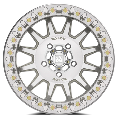 Valor Offroad V09 Raw Machined Beadlocks on Maxxis Carnivore Tires – UTV Wheel & Tire Kit