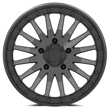 VALOR OFFROAD V06 BRUSHED GUNMETAL BEADLOCKS ON HIGHLIFTER CHICANE LT