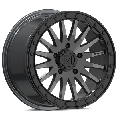 VALOR OFFROAD V06 BRUSHED GUNMETAL BEADLOCKS ON HIGHLIFTER CHICANE LT