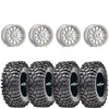 Valor V09 Raw Machined Beadlock 15x10 Mounted on Maxxis Roxxzillas | 4/137 Bolt Pattern