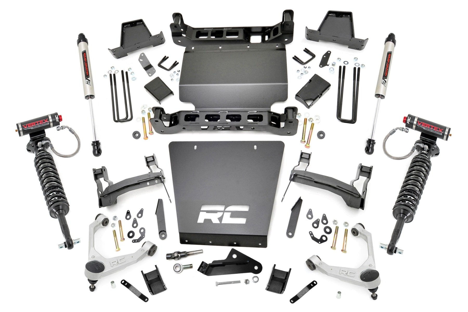 7 Inch Stamped Steel LCA Lift Kit | Forged UCA | Bracket | Vertex/V2 Shks | Chevy/GMC 1500 (16-18) | 11657