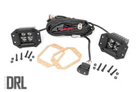 2 Inch Black Series LED Light Pods |  Flush Mount | Cool White DRL | 70803BLKDRL