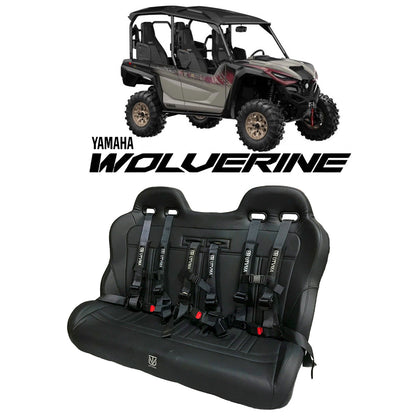 Yamaha Wolverine X4 Rear Bench Seat (2018-2025) W Harnesses