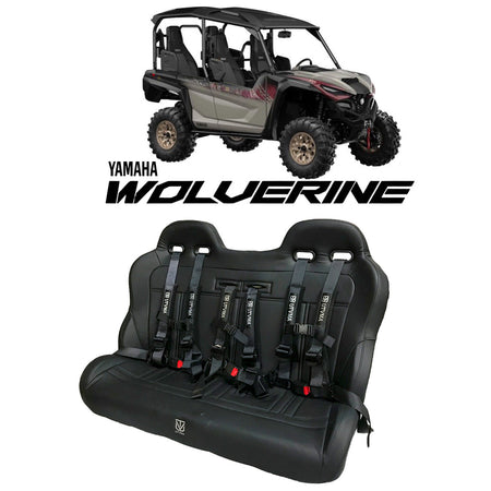 Yamaha Wolverine X4 Rear Bench Seat (2018-2025) W Harnesses