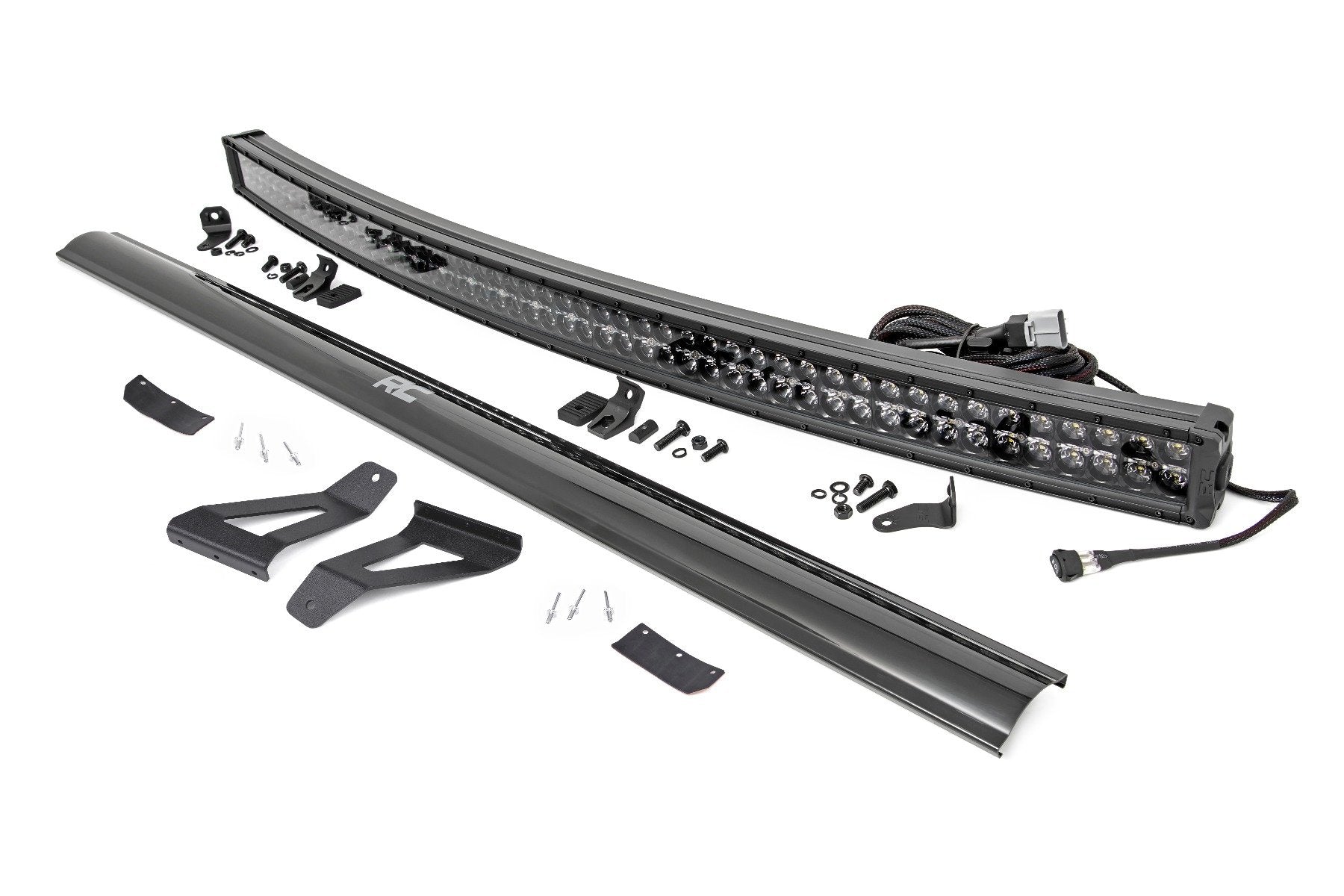 LED Light Kit | Windshield Mount | 50" BLK Dual Row | White DRL | Jeep Cherokee XJ (84-01) | 70074