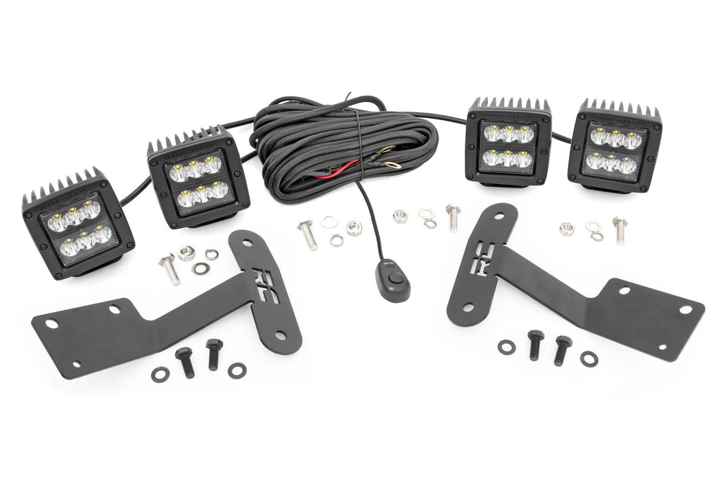 LED Light Kit | Ditch Mount | Dual 2" Black Pairs | Spot | Toyota Tundra (14-21) | 70835