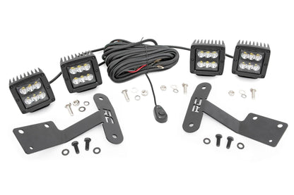 LED Light Kit | Ditch Mount | Dual 2" Black Pairs | Spot | Toyota Tundra (14-21) | 70835