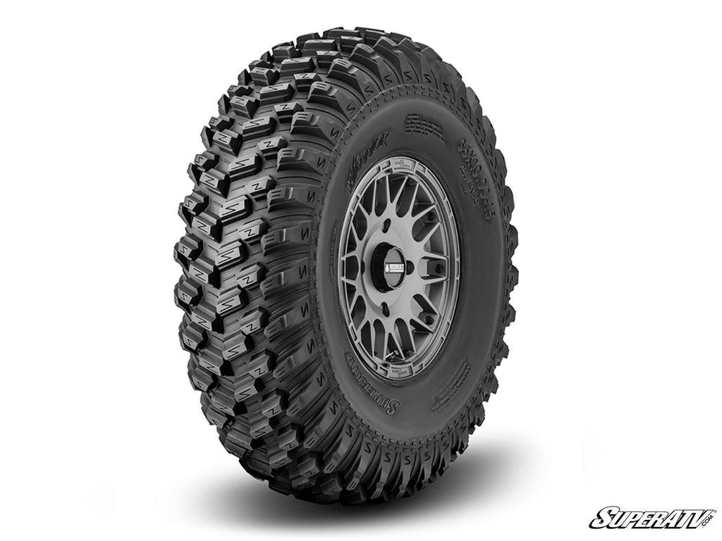 Standard XT Warrior Tires 35x10x15 on 15x7 Assault Industries Hellfire Matte Titanium Wheels 4/136 Pattern