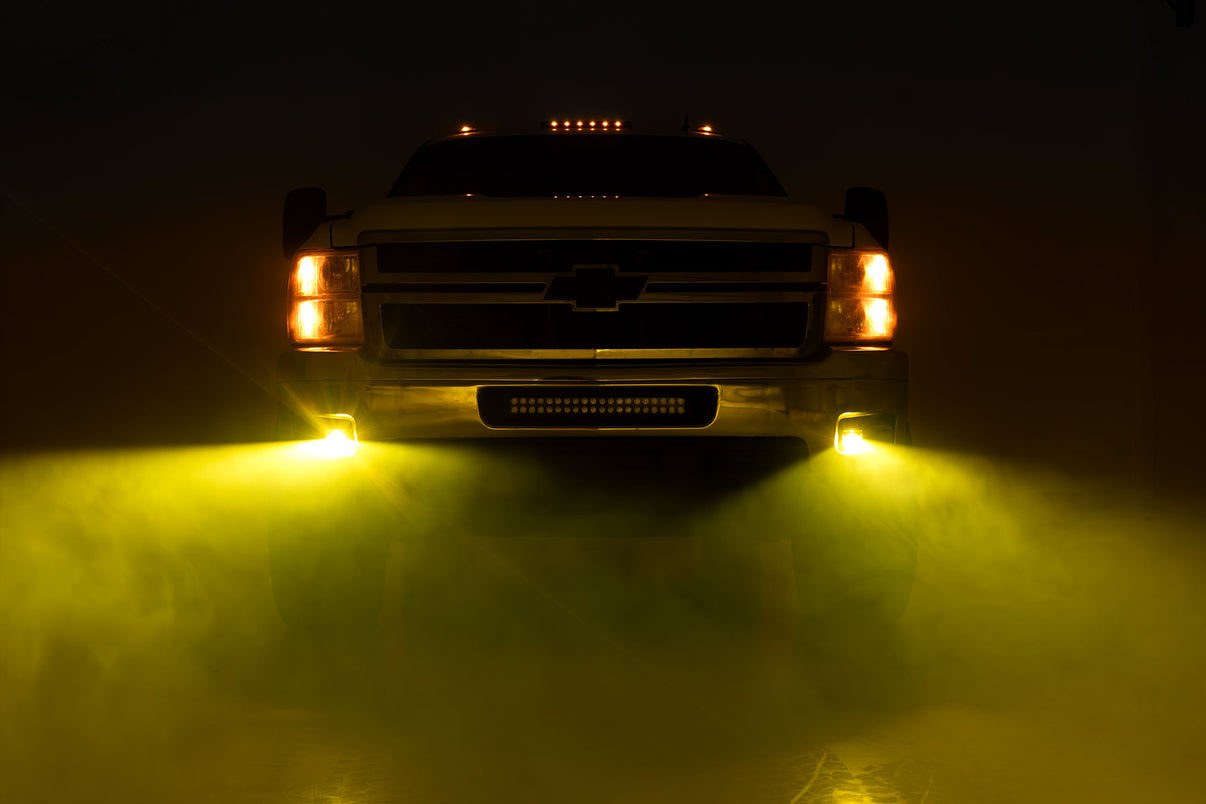 2 Inch Black Series LED Light Pods | SAE Fog | Yellow | 70907A
