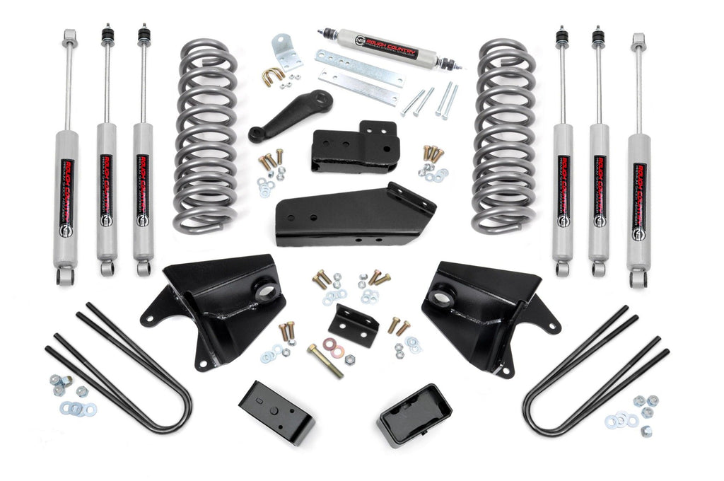 4 Inch Lift Kit | Quad Front Shocks | Rear Blocks | Ford Bronco 4WD (80-96) | 465B33