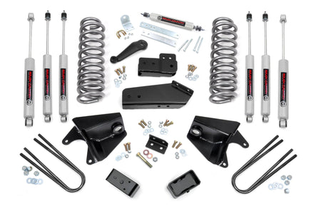 4 Inch Lift Kit | Quad Front Shocks | Rear Blocks | Ford Bronco 4WD (80-96) | 465B33
