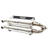 Trinity Racing Exhaust for RZR XP TURBO/TURBO S DUAL SLIP-ON BRUSHED 16-19