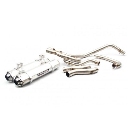 Trinity Racing Exhaust for TERYX 800  DUAL SYSTEM BRUSHED 14-19 (4 Seater)