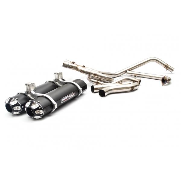 Trinity Racing Exhaust for TERYX 800  DUAL SYSTEM BLACK 14-19 (4 Seater)