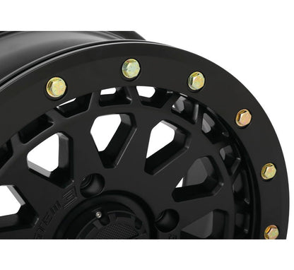 System 3 SB6 Beadlock Wheel – Matte Black  15x7 | Fits Polaris, Can-Am, Honda UTVs
