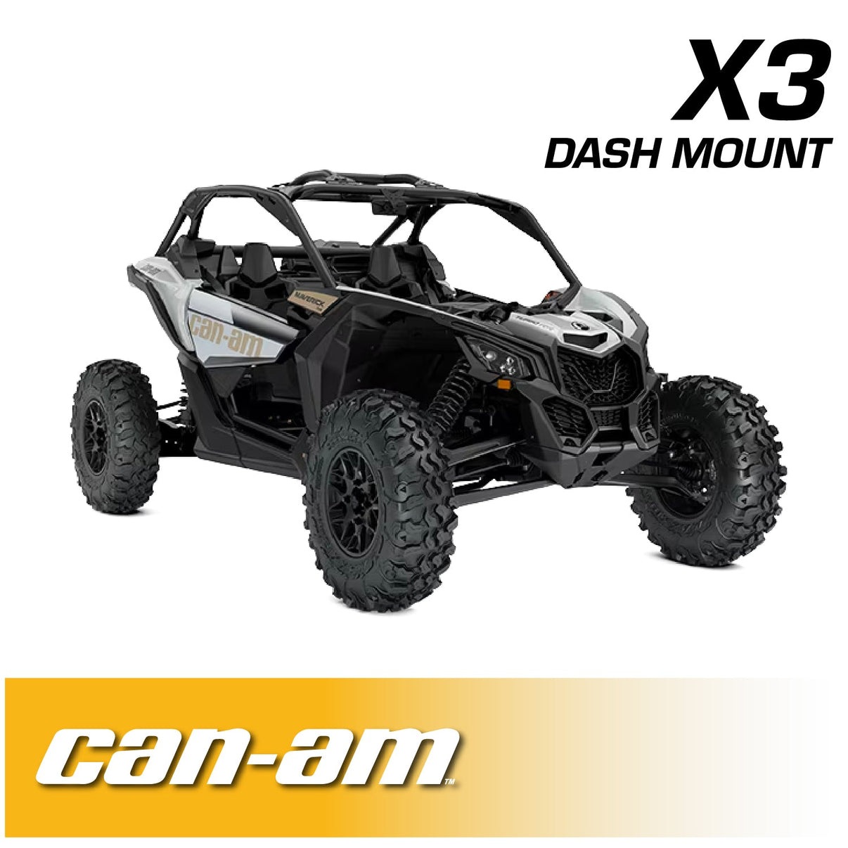 CAN-AM X3 STX STEREO COMPLETE UTV COMMUNICATION INTERCOM AND RADIO KIT WITH DASH MOUNT - WITH ALPHA BASS HEADSETS