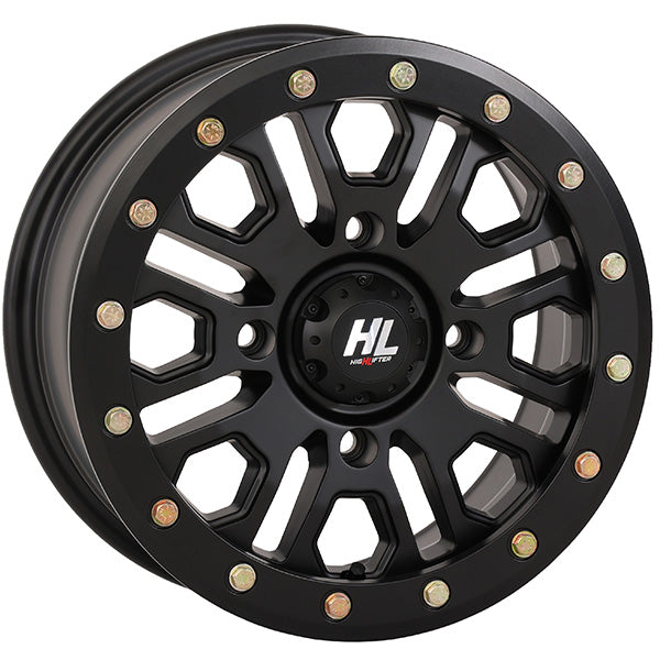 14x7 4/137 5+2 (+38mm) UTV SidebySide RZR Ranger X3 Can-AM Talon Honda KRX Kawasaki YXZ Yamaha High Lifter  HL23 Beadlock Wheel Matte Black