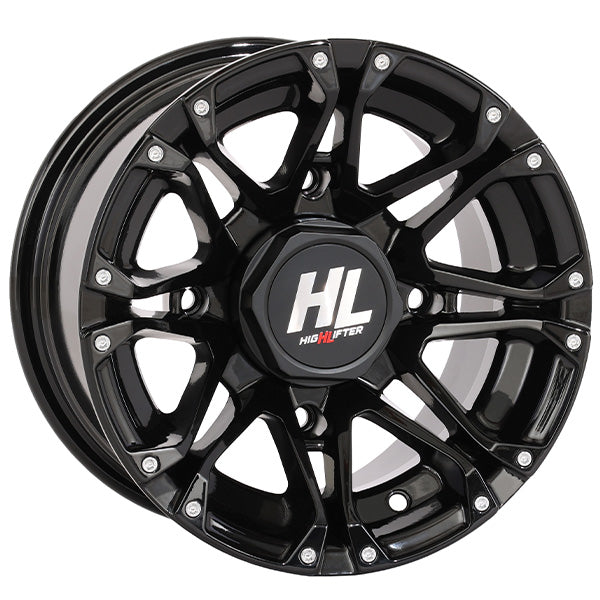 12x7 4/110 2+5 (-47mm) UTV SidebySide RZR Ranger X3 Can-AM Talon Honda KRX Kawasaki YXZ Yamaha High Lifter  HL3 Wheel Gloss Black